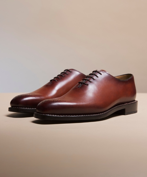 yeldham Tan Antiqued Leather wholecut Shoes