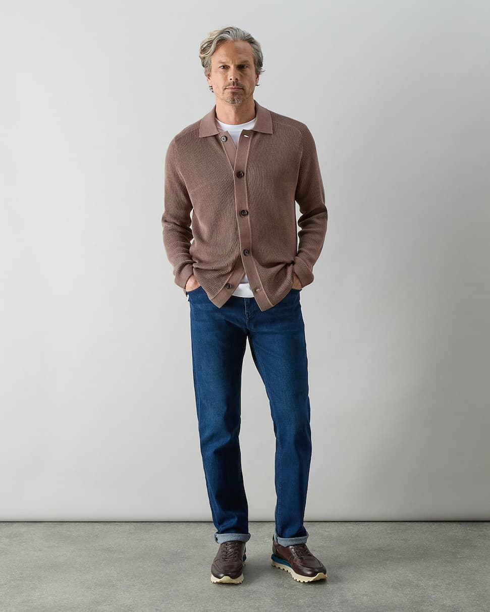 Blyford Mole Knitted Cotton Overshirt