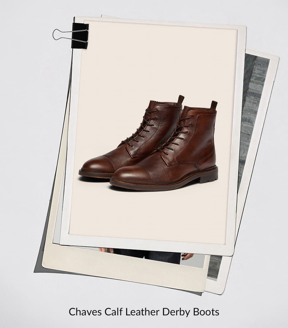 Chaves Calf Leather Derby Boots Brown