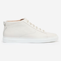 Fermo Off White Deer Leather Cupsole Trainers