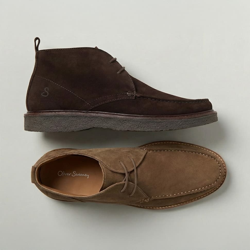 Xixona Chocolate Calf Suede Moccasin Boots
