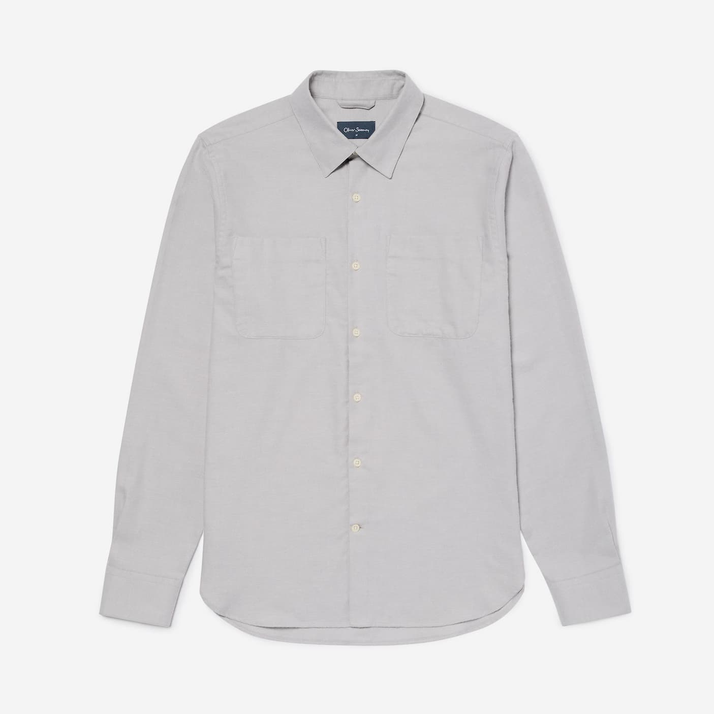 Ventos Grey Brushed Cotton Overshirt