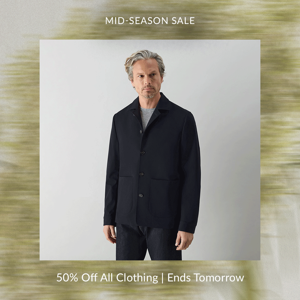 Mid Season Sale | 50% off all clothing | Ends Tomorrow