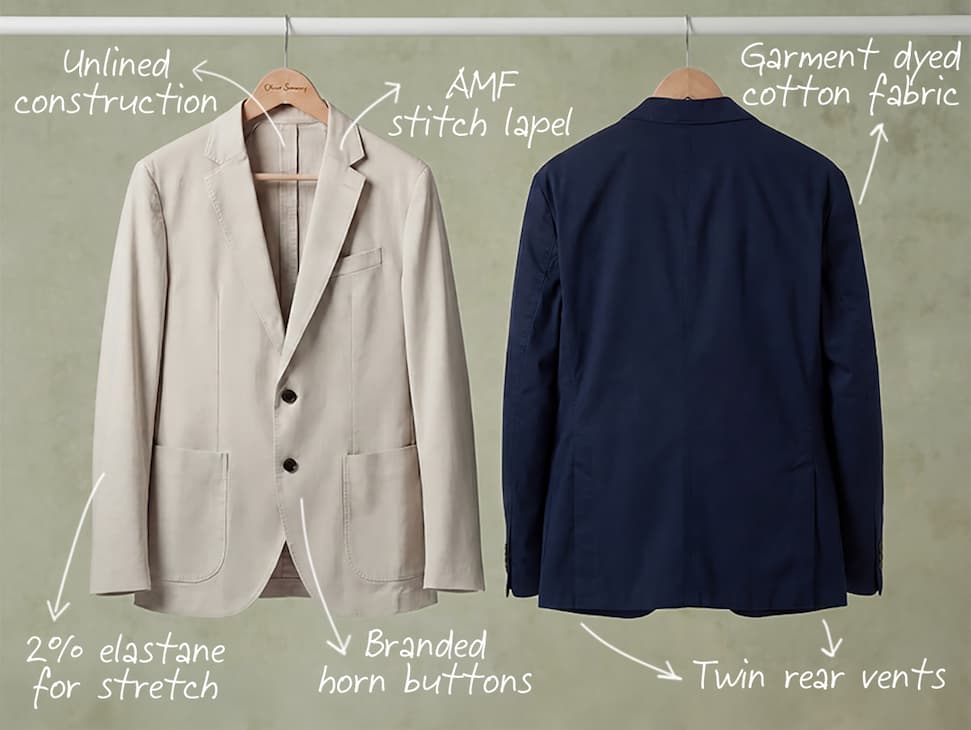 Eccles Garment Dyed Cotton Blazer