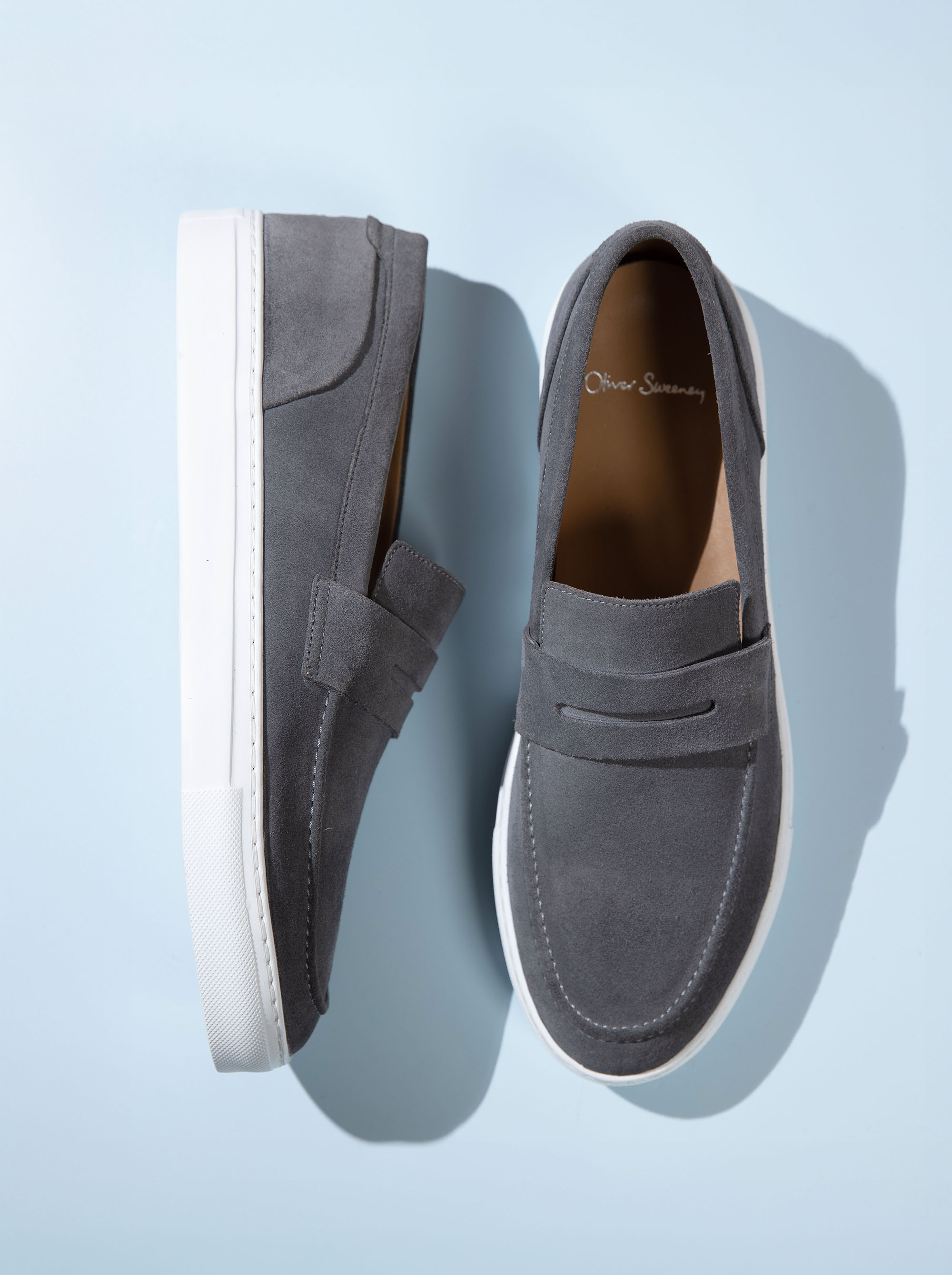 calf leather and suede penny loafers, tassle loafers and plain laofers
