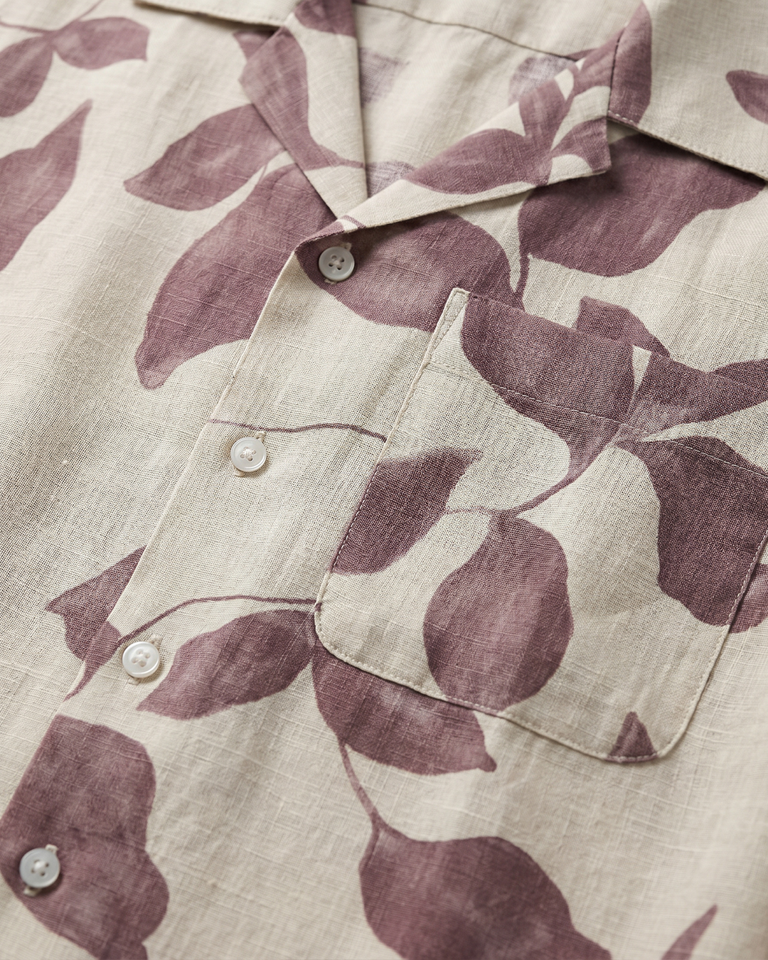 marvao rosewood linen fabric detail
