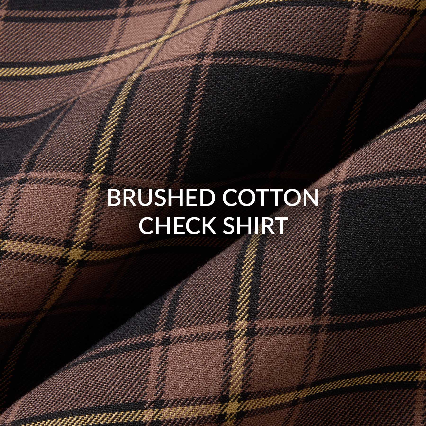 Gimonde Check Shirt Chocolate - Detail