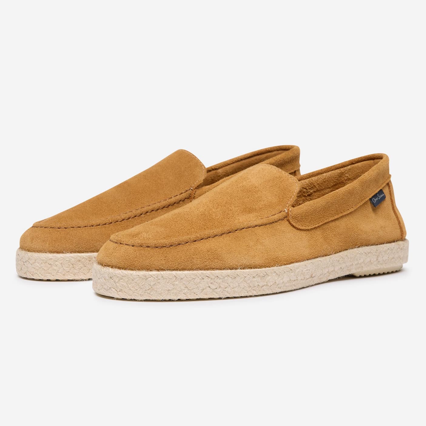 granada camel calf suede loafer espadrilles