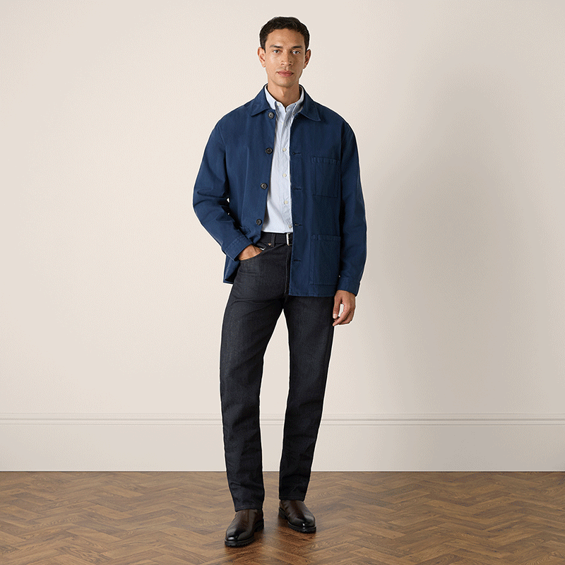 Fundura Navy Overshirt - Full Look