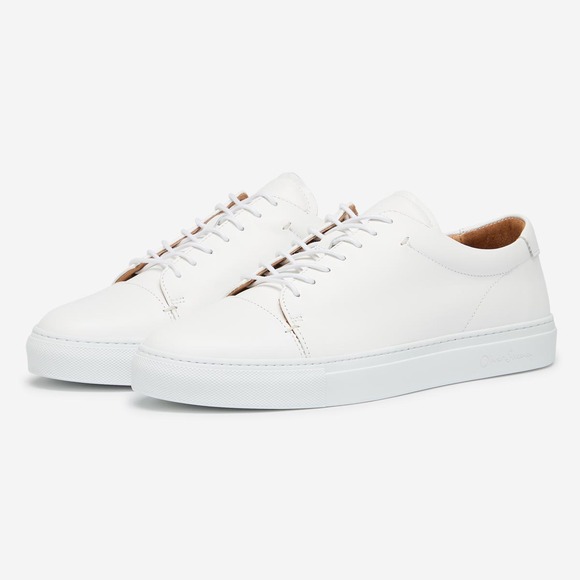 Grandola White Dip Dyed Leather Trainers
