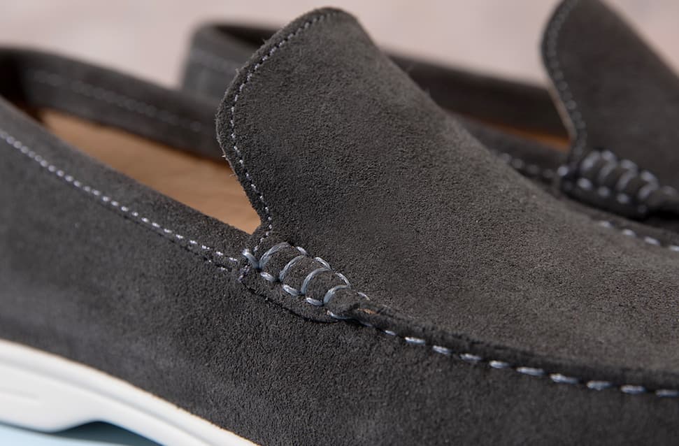 Alicante Dark Grey Suede Moccasin Loafers