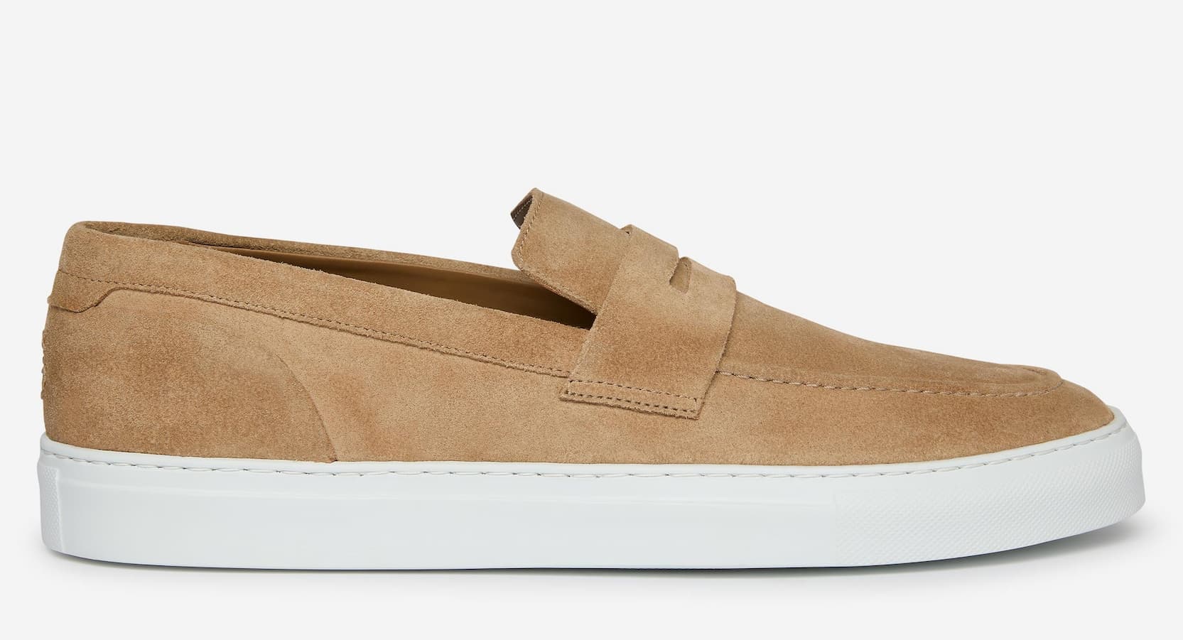 amesbury sand suede penny loafers