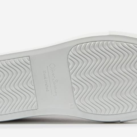 Serta Grey Hand Finished Calf Leather Cupsole Trainers