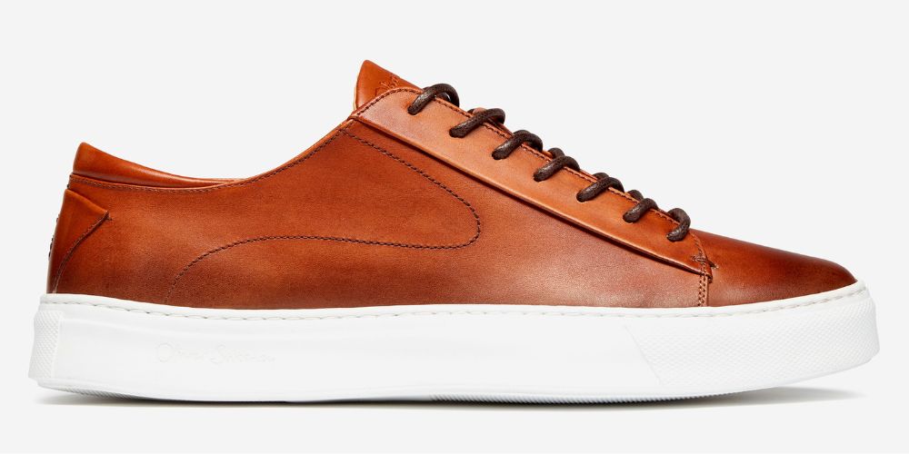 Sirolo Tan Calf Leather Lightweight Trainers