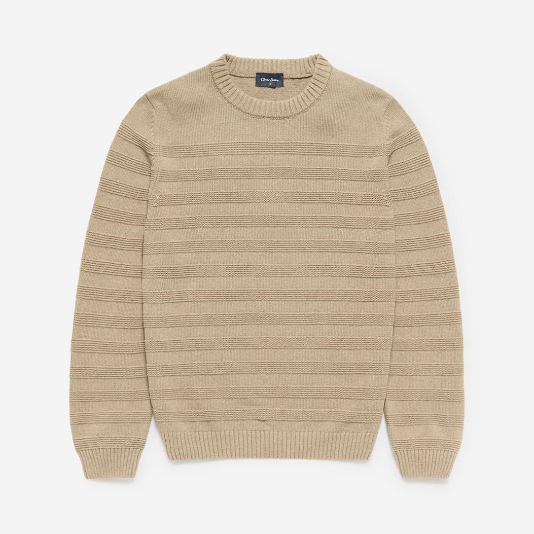 Whitworth Camel Cotton Crew Neck Jumper