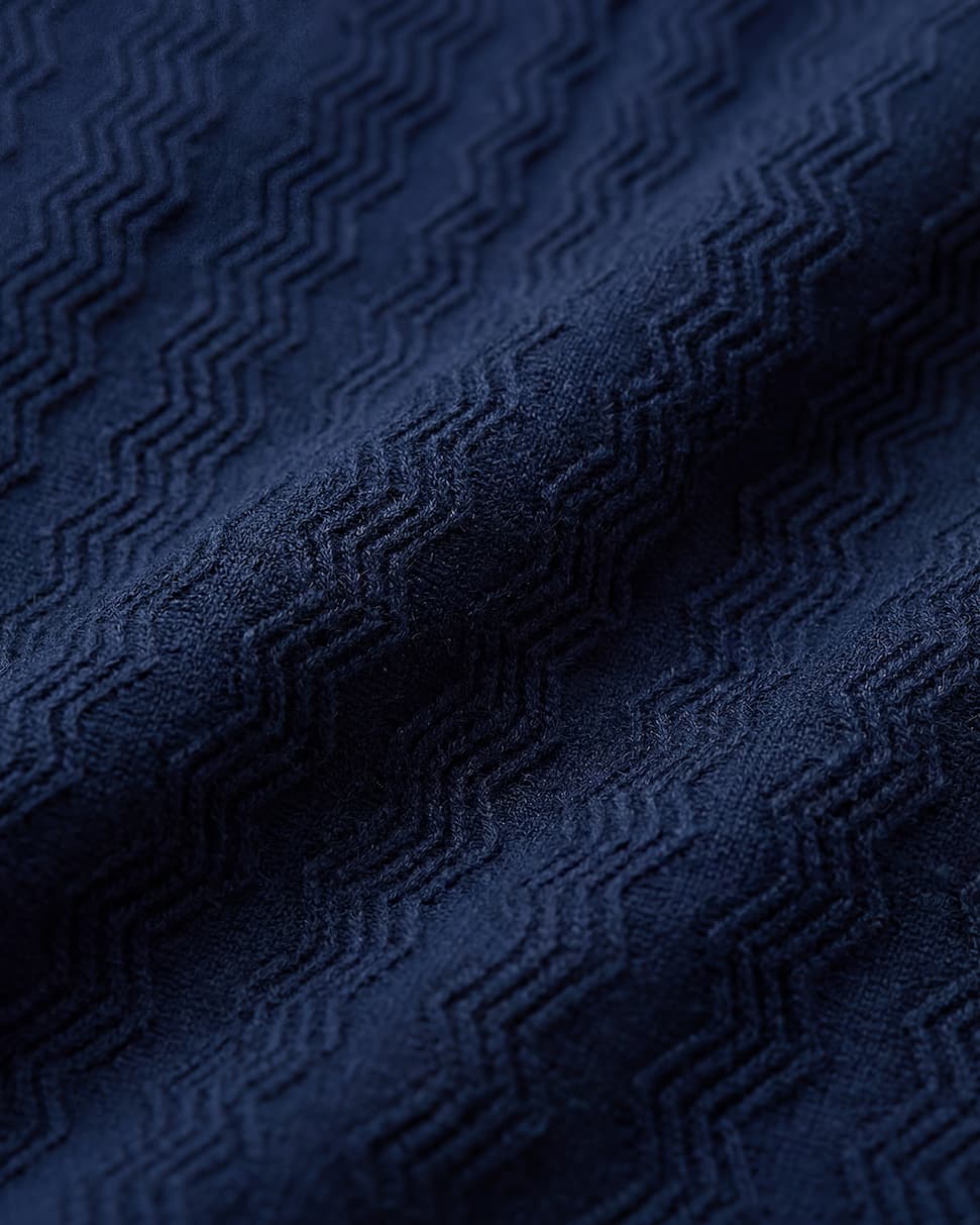 Hammond Navy Knitted Cotton Polo Shirt