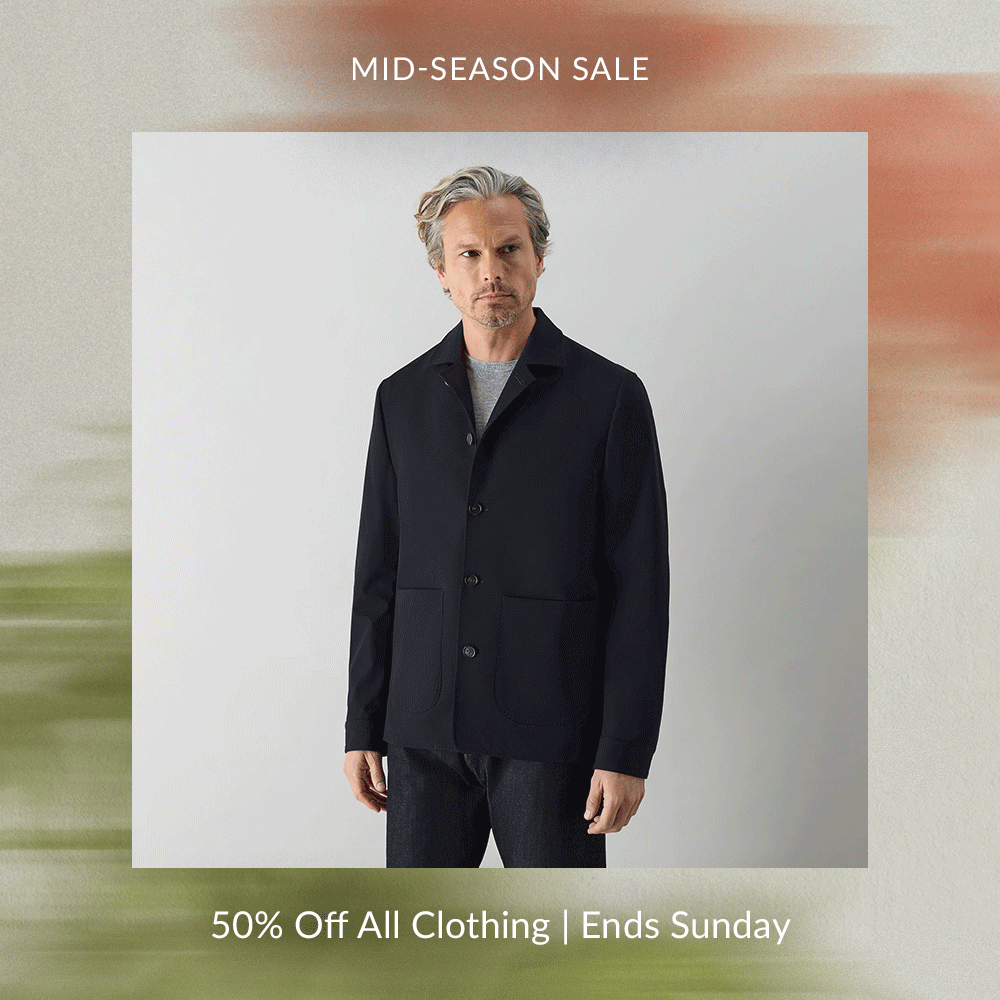 Mid season sale - 50% off all clothing - ends Sunday
