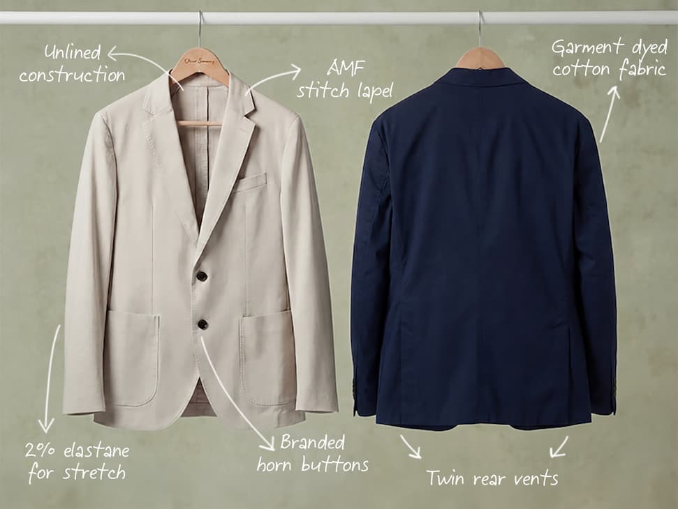 Eccles Garment Dyed Cotton Blazer