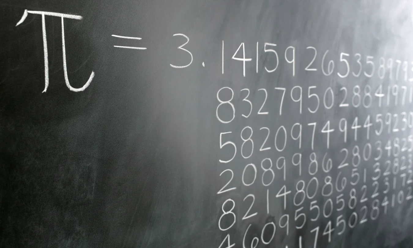 Pi on blackboard