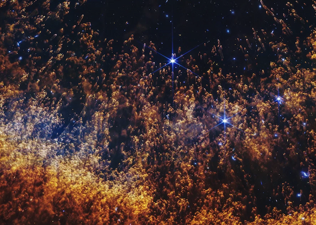 Stacked bar charts show percentages of survey respondents who said the U.S. was gaining ground, staying in about the same place or losing ground when it came to scientific achievement compared with other countries.