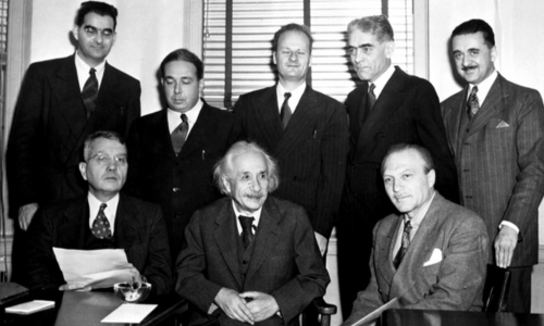 Group of scientists including Einstein