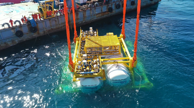 Data centers being submerged in the ocean
