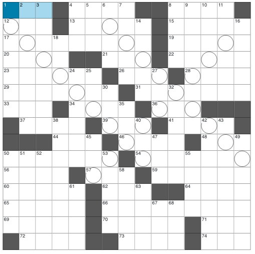 A crossword puzzle