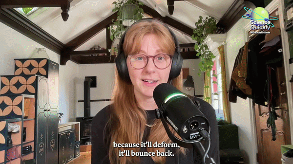 A GIF of a video interview between Simone Giertz and Emma Gometz