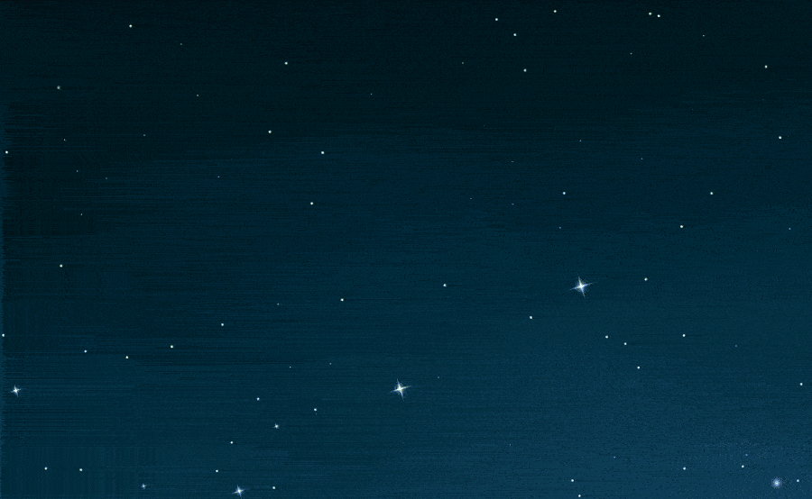 GIF shows two yellow  and black atomic nuclei smash together to yield many red, blue and green particles