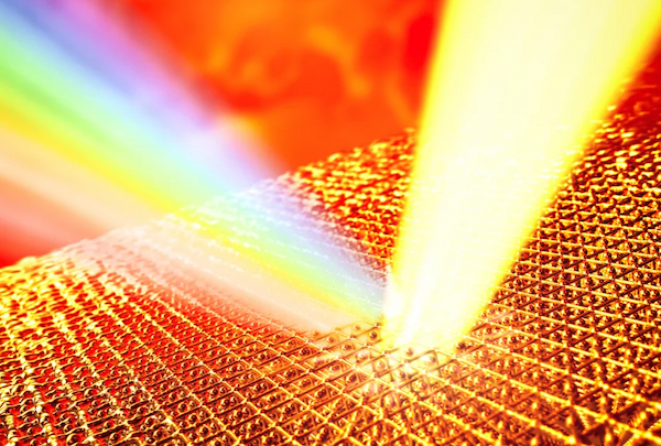 Illustration showing the superheating of a sample of gold