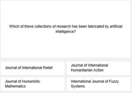 The first question of today's science quiz