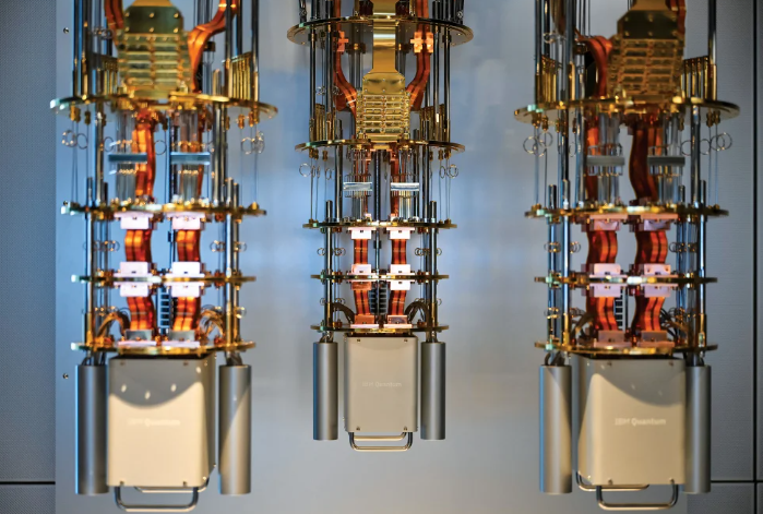 Three columns of quantum computing hardware