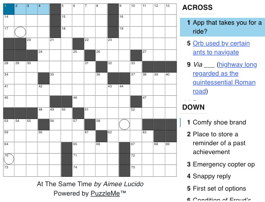 A crossword puzzle