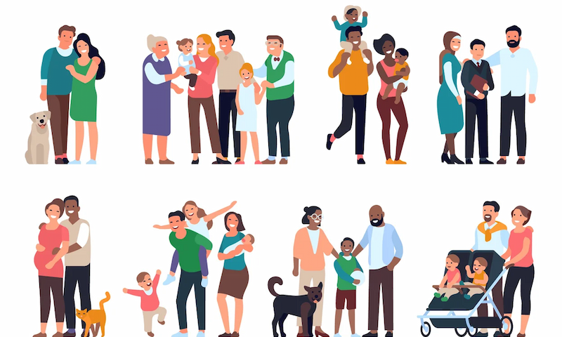 Happy families of all kinds