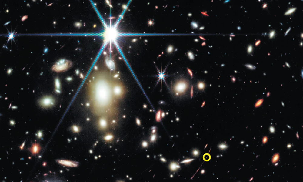 Telescope image of the most distant star