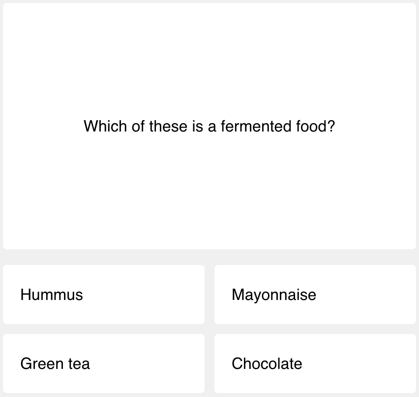 First question of this week's science quiz