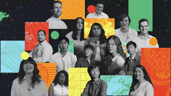 A GIF showing many faces of our Young American Scientists.