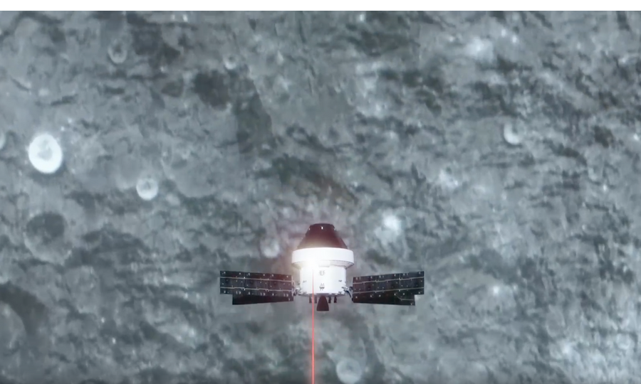 artist visualization of Artemis II communications system