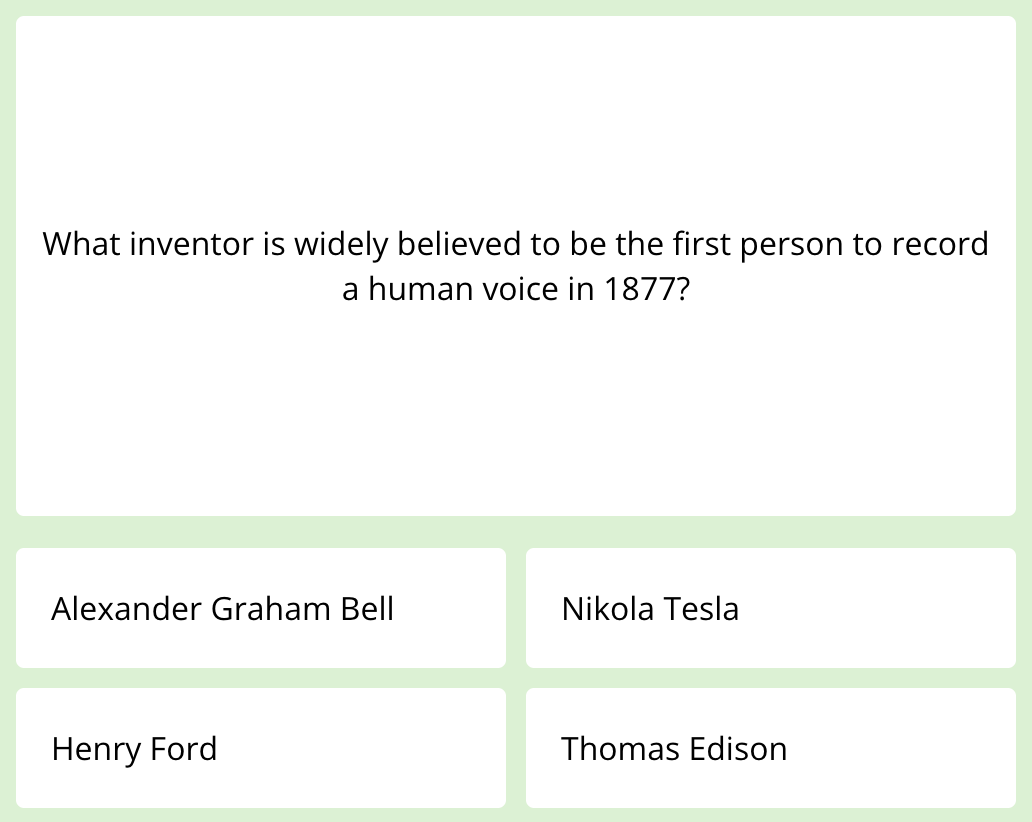 First question of this week's science quiz