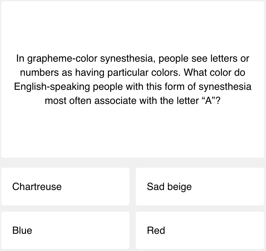 First question of this week's quiz