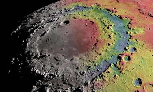 Visualization of the moon's Orientale Basin
