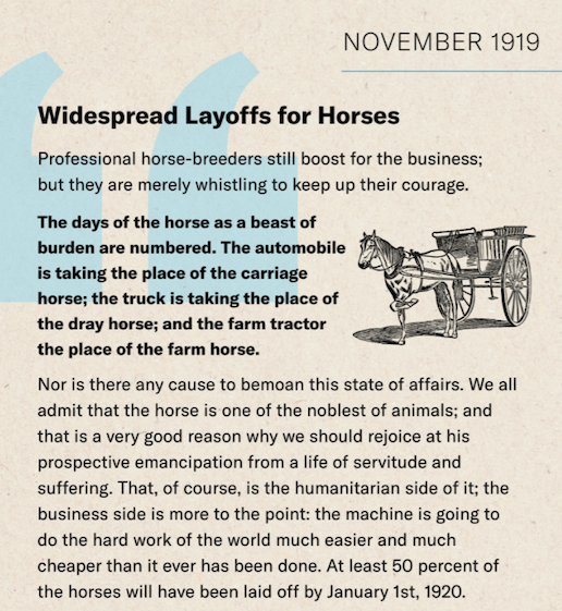 A vignette from the archive showing text and an illustration of a horse-drawn carriage