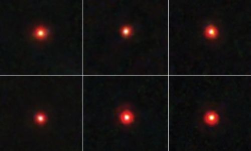 Glowing red dots 