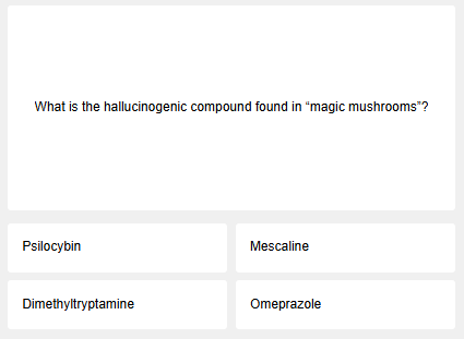 First question of this week's science quiz