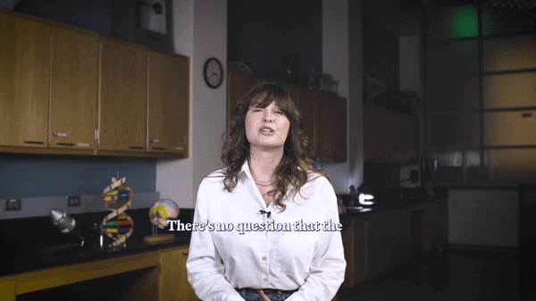 A GIF of an interview with Allie Balter-Kennedy