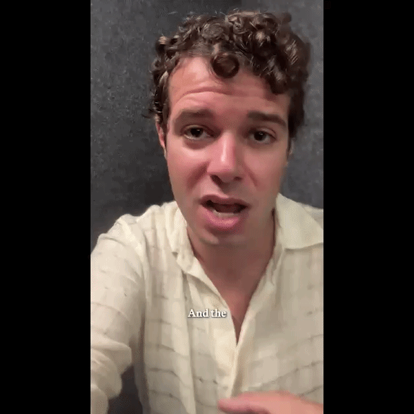 A GIF of Joe Howlett talking into the camera