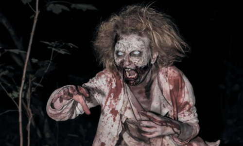 Person dressed up as zombie