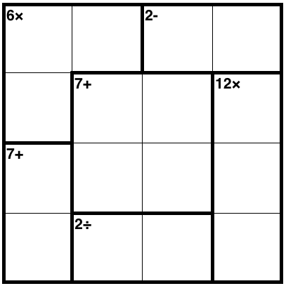 An 8 by 8 grid, with subgrids of different shapes.
