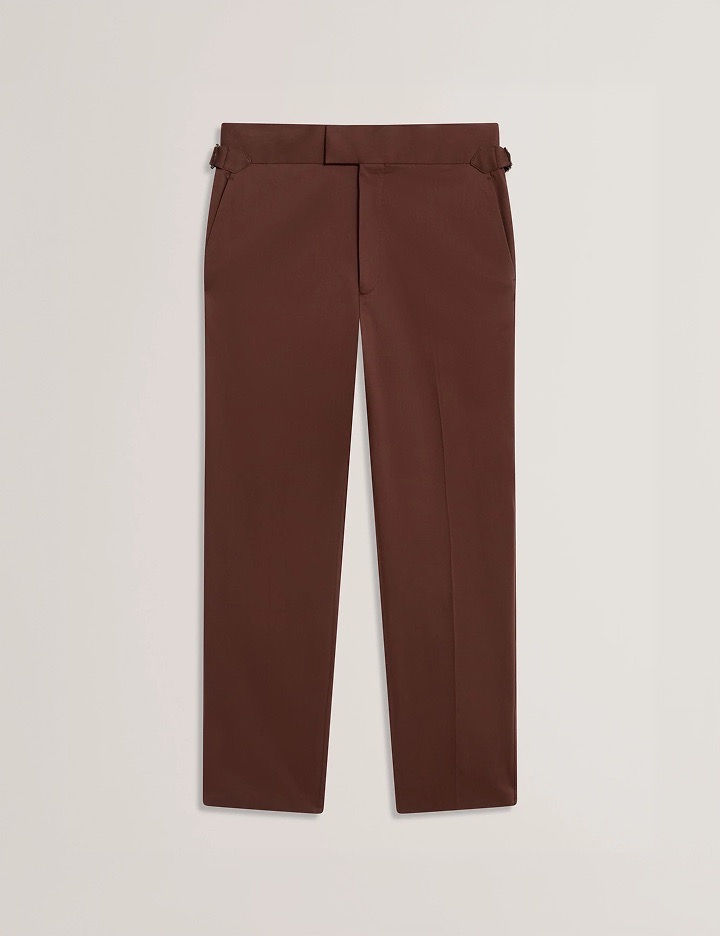 Slim Cotton Blend Tuxedo Trousers