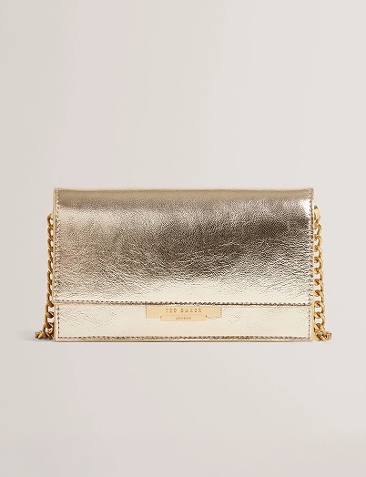 Lock Detail Purse With Chain Strap